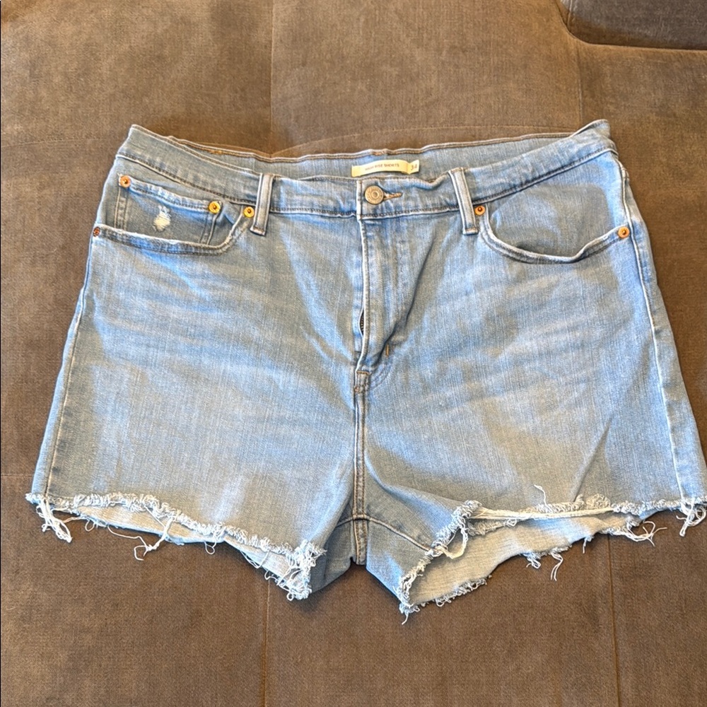 Levi's Blue Jean Shorts Distressed Cut-Off Style